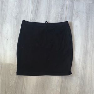 Black mini skirt